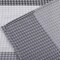 White-Grey Polyester Striped Waffle Weave Shower Curtain Luxurious Textured